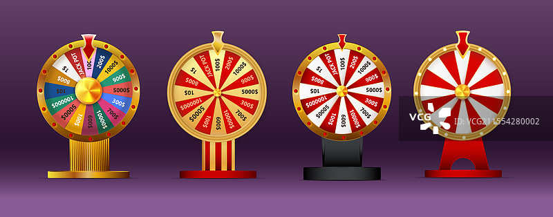 赌博用的幸运轮套装图片素材