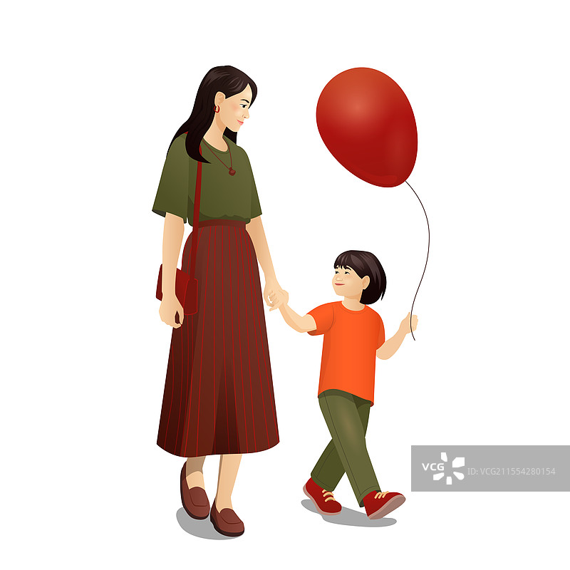 母亲与孩子的合影图片素材