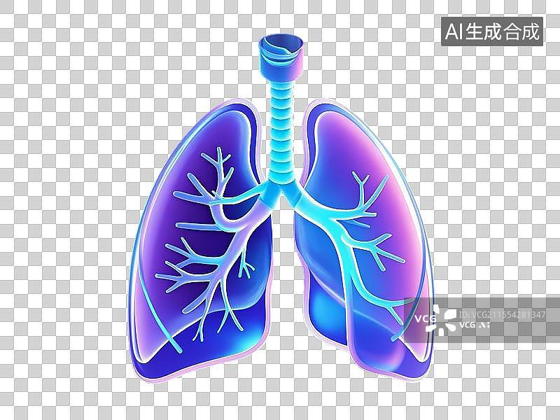 【AI数字艺术】人体肺部解剖结构图图片素材