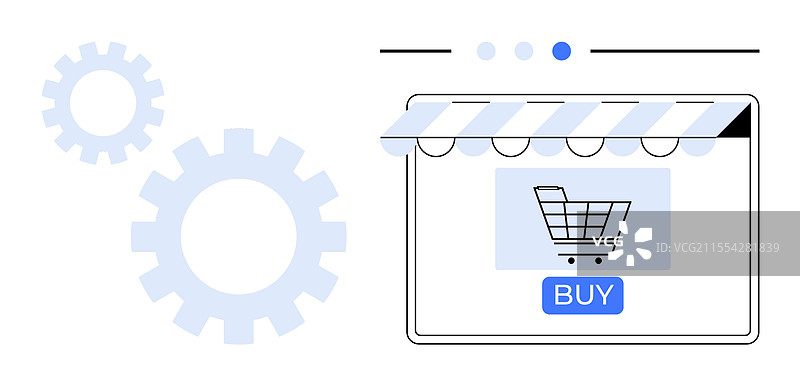 电子商务网站上的在线购物车图片素材