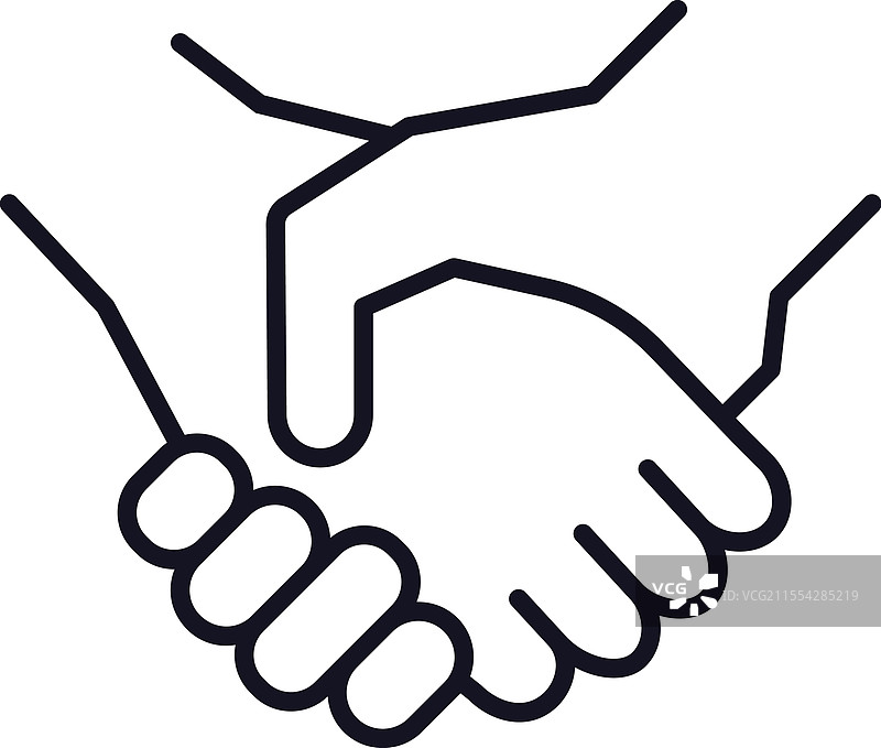 简单粗线条的两只手的艺术图图片素材