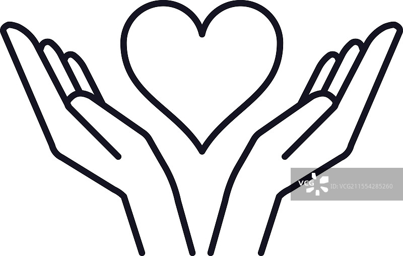 双手轻柔地托着一个心形图片素材