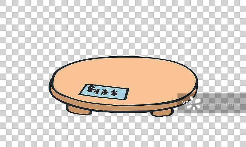 体重秤卡通元素图片素材
