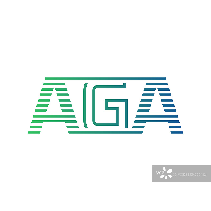 现代 AGA 标志设计，字母 AGA，极简风格图片素材