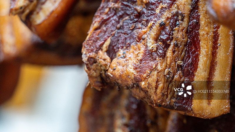 四川腊肉，Sichuan cured meat, China图片素材