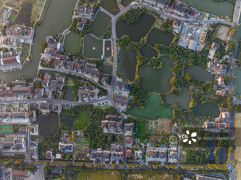 杭州塘栖镇乡村风光图片素材