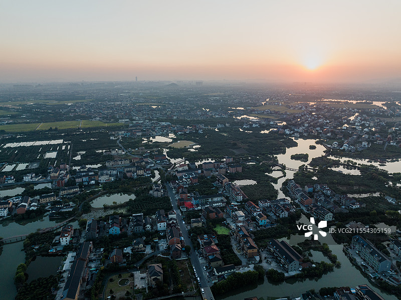 杭州塘栖镇乡村风光图片素材