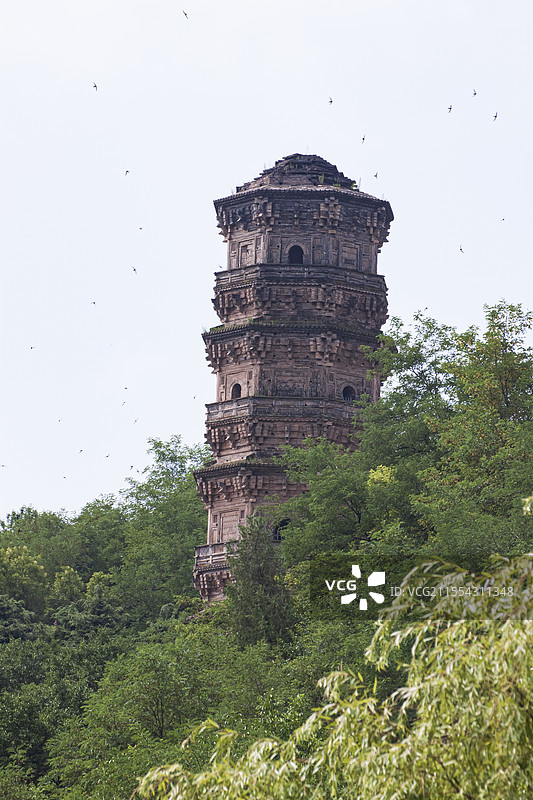 陕西咸阳永寿县武陵寺塔图片素材