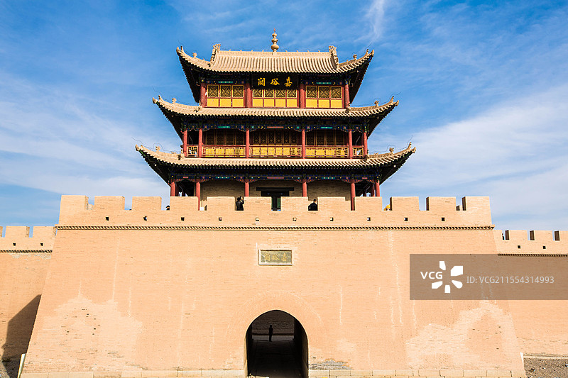 中国甘肃省嘉峪关市嘉峪关关城景观图片素材