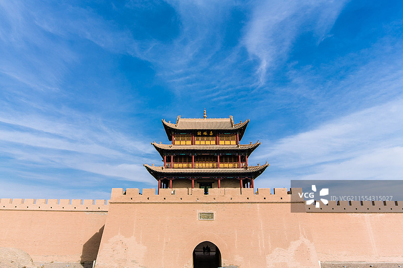 中国甘肃省嘉峪关市嘉峪关关城景观图片素材