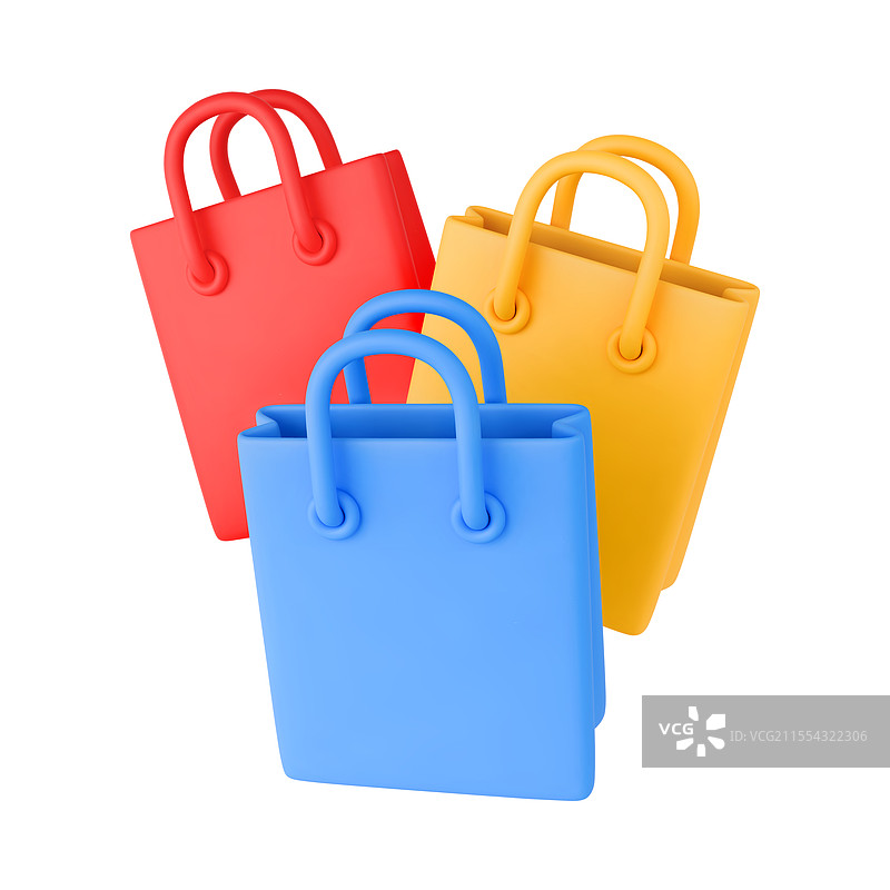 购物袋3D概念图片素材