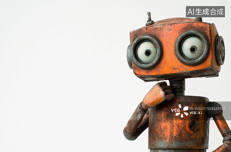 【AI数字艺术】复古风格卡通机器人图片素材