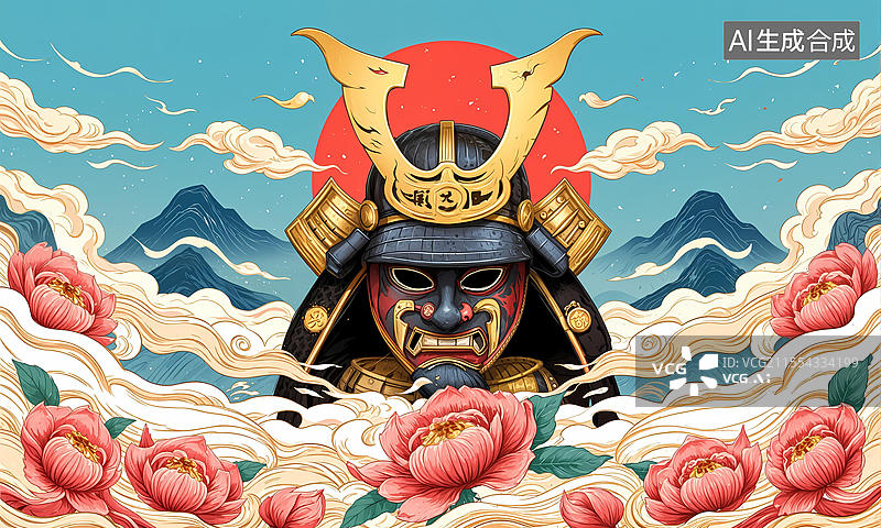 【AI数字艺术】武士出海記图片素材