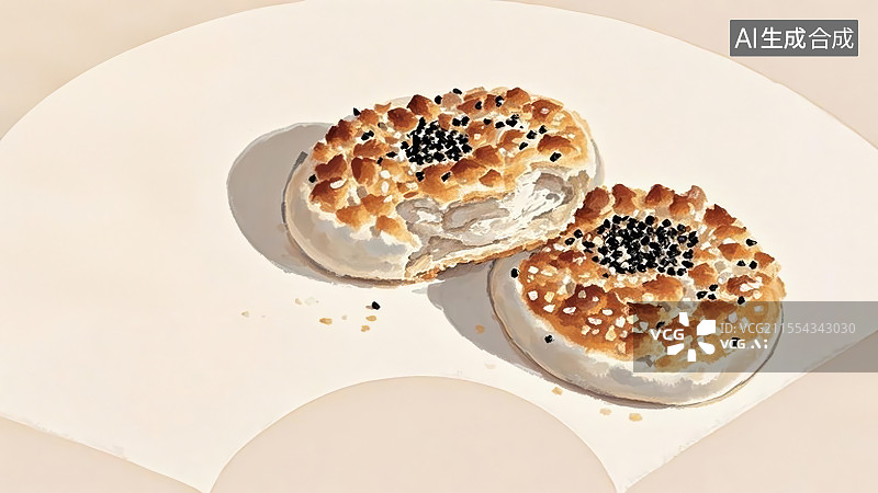 【AI数字艺术】芝麻烧饼图片素材