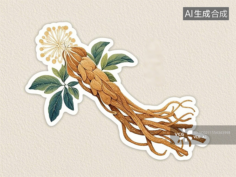 【AI数字艺术】中药材丹参图片素材
