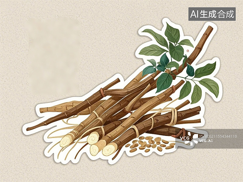 【AI数字艺术】中药材丹参图片素材