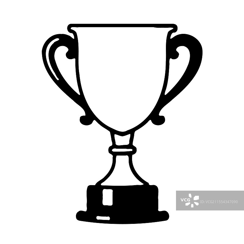 黑白色奖杯图形图片素材