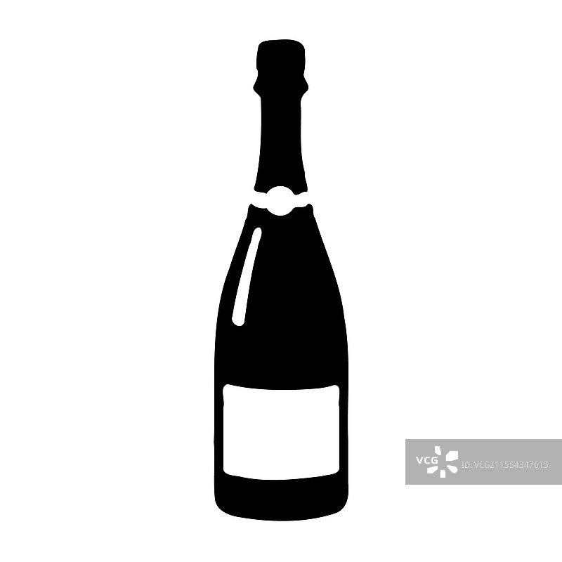 黑色轮廓瓶子极简艺术图片素材