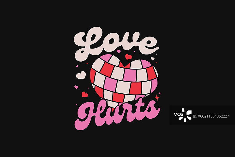 情人节爱之痛情人节T恤设计图片素材