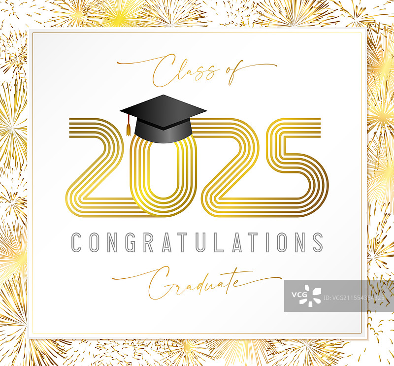 2025年毕业卡背景烟花图片素材