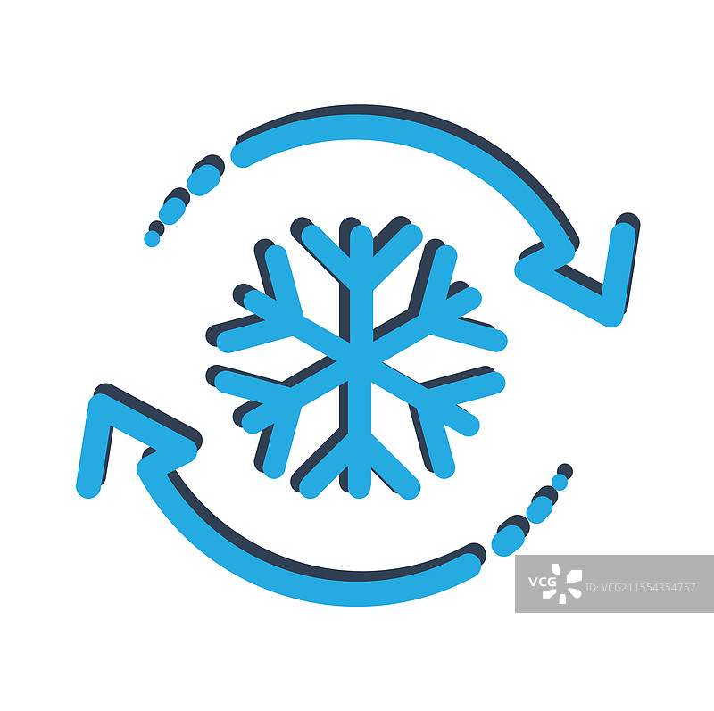 冰箱控制图标：自动冷却或除霜功能图片素材