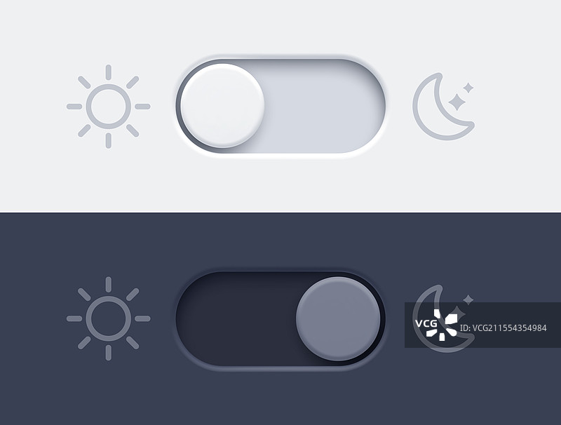深色模式和浅色模式切换按钮图片素材