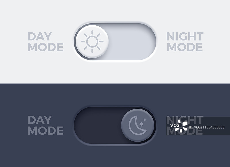 深色模式和浅色模式切换按钮图片素材