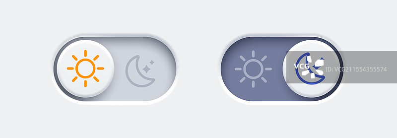 深色模式和浅色模式切换按钮图片素材