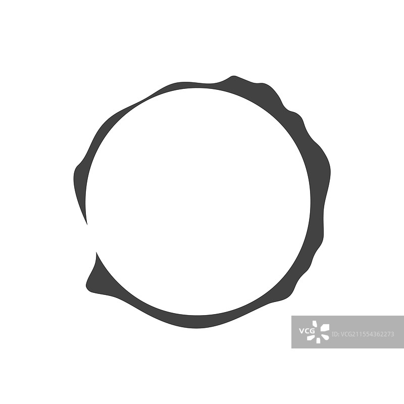 白色背景上的圆形圆角刷子元素图片素材