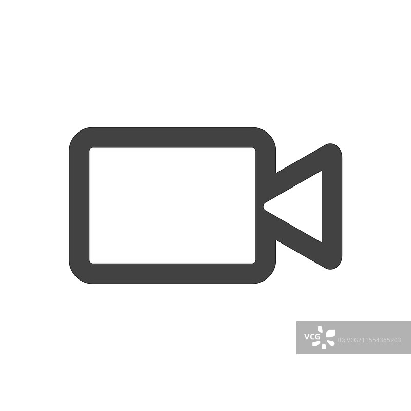 平面设计的摄像机视频线条图标图片素材