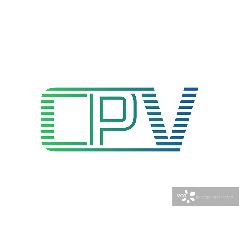 现代CPV标志设计，字母CPV，极简风格图片素材