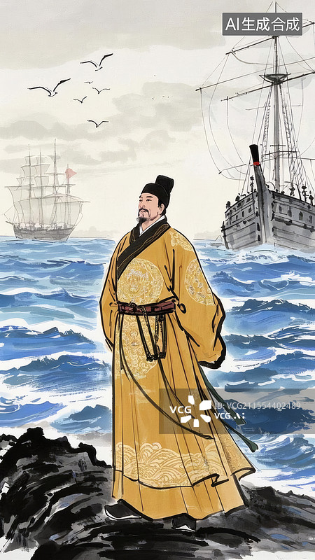 【AI数字艺术】郑和下西洋图图片素材