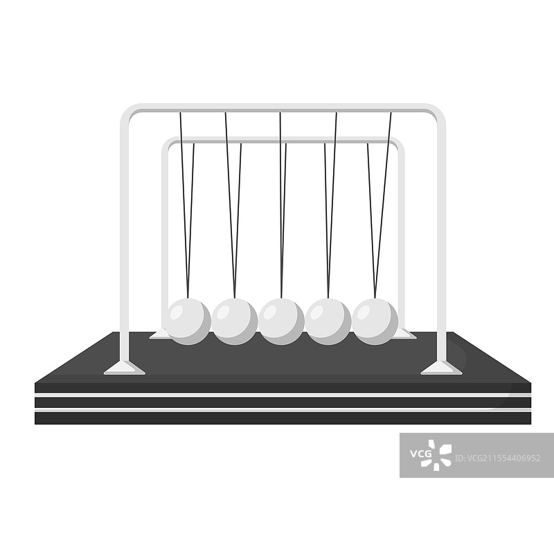 牛顿摆扁平简洁图标设计元素图片素材