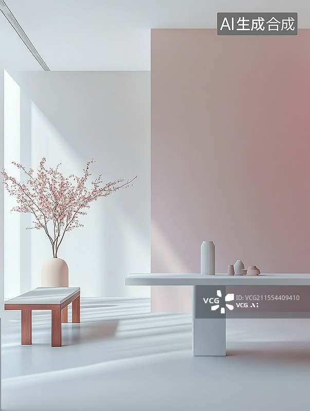 【AI数字艺术】简约现代室内装饰图片素材