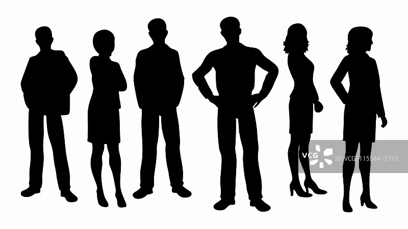 专业商务人士的剪影图片素材