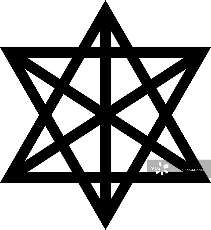 梅塔特隆立方体神圣几何图标，黑色图片素材