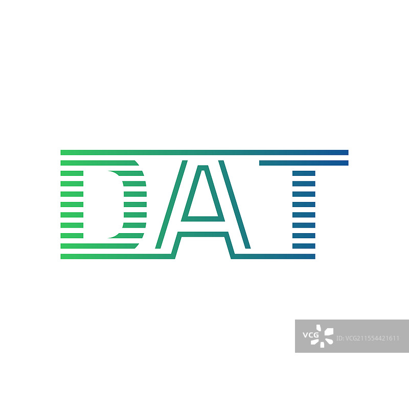 现代数据标志设计字母DAT，极简风格图片素材