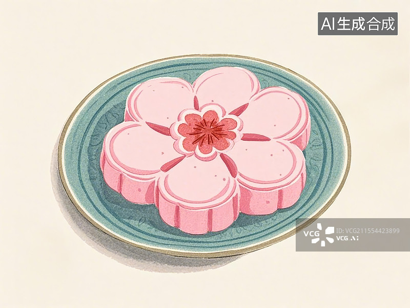 【AI数字艺术】定胜糕，手绘画风格美食图片素材