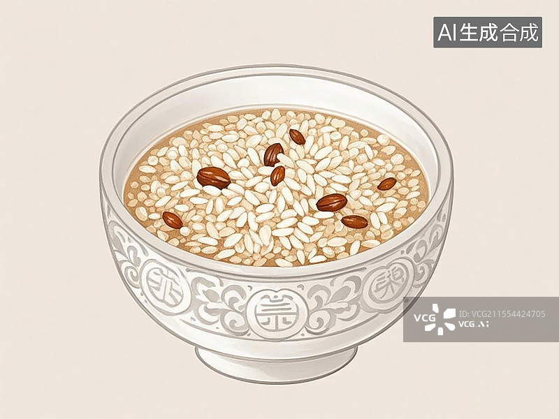 【AI数字艺术】甜醅子，手绘画风格美食图片素材
