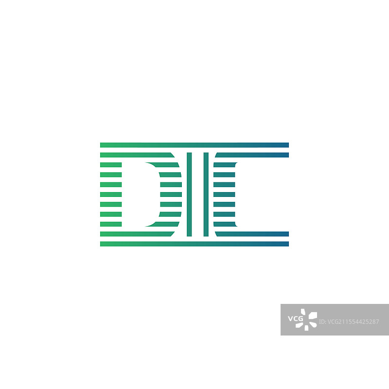 现代字母DIC的极简风格标志设计图片素材
