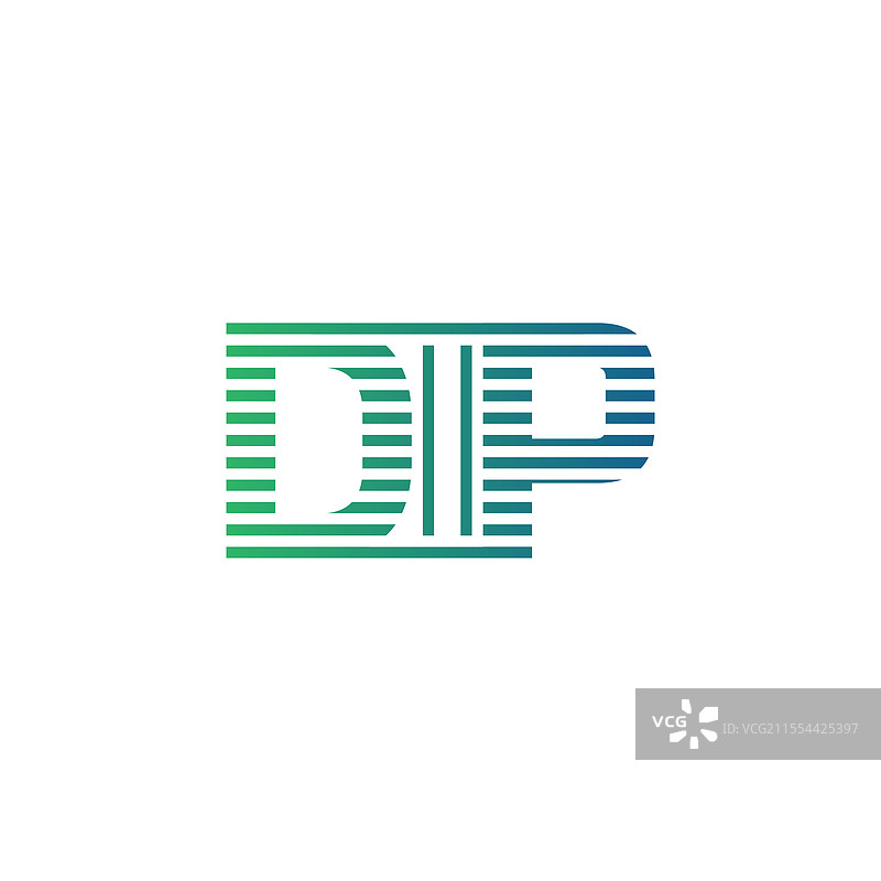 现代简约风格的 DIP 字母标志设计图片素材