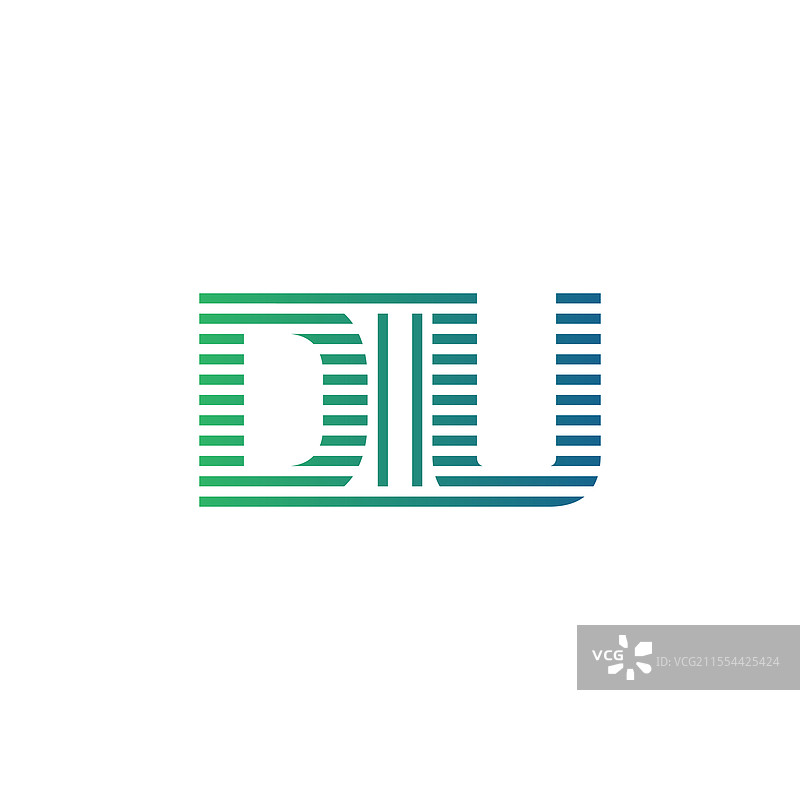 现代的DIU字母标志设计，极简风格图片素材