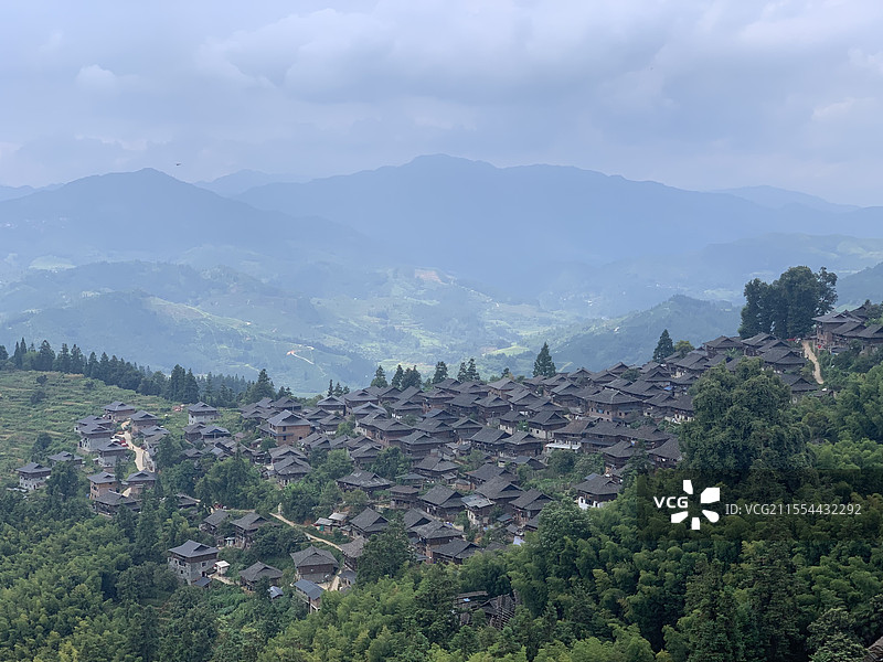 岜沙苗寨图片素材