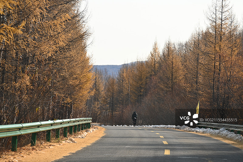 内蒙古根白线的秋天图片素材