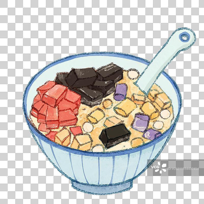 福建泉州美食国风插画-四果汤图片素材