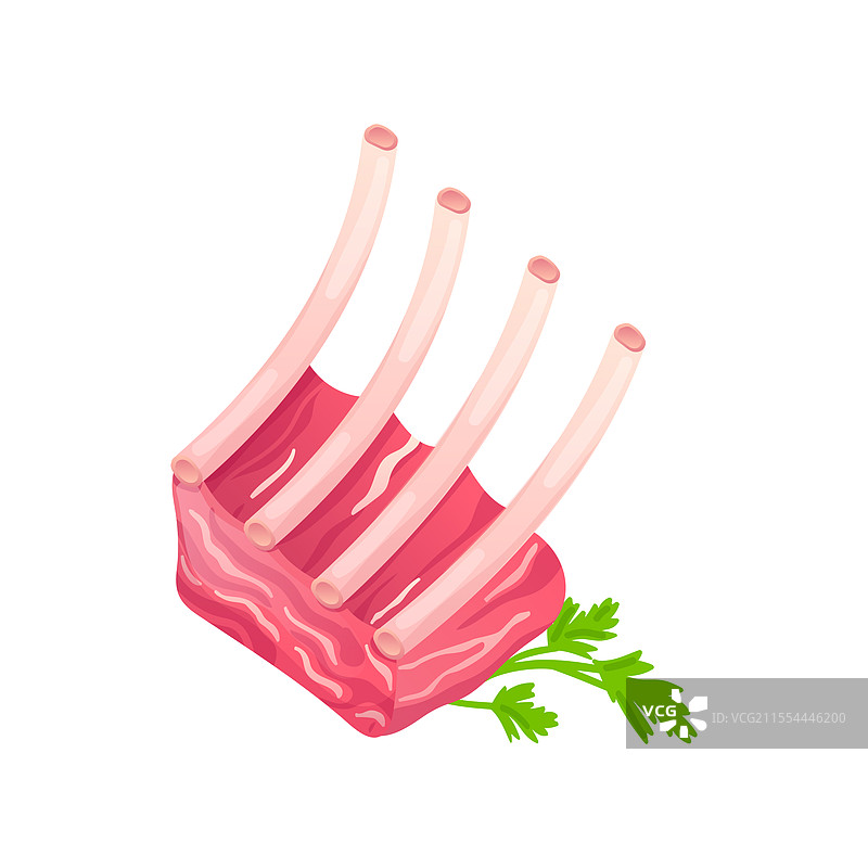 平面设计的生猪肋骨肉类产品图片素材