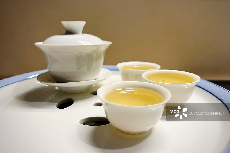 潮汕功夫茶，功夫茶具，盖碗、鸭屎香、凤凰单丛茶、蜜兰香图片素材