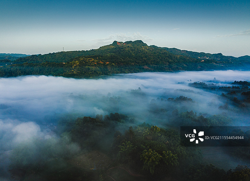 泸州市纳溪区白节镇日出云海航拍风景风光图图片素材