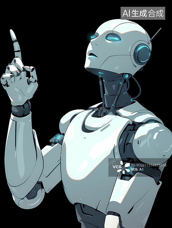 【AI数字艺术】机械之姿指向未来科技方向图片素材