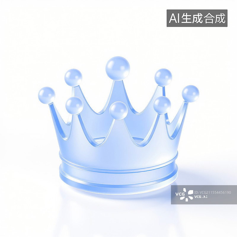 【AI数字艺术】晶莹剔透的皇冠，王冠，会员，尊贵，VIP图片素材